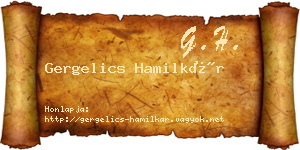 Gergelics Hamilkár névjegykártya